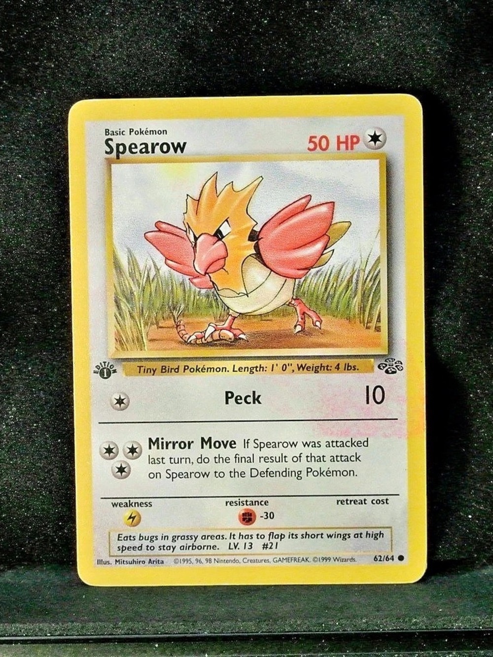 Pokémon Jungle Spearow #62/64 WOTC Vintage TCG 1st Ed
